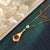 Bottle Shape Red Coral Pendant Gilding Necklace