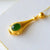 Collier Dorure Pendentif Jade Vert Forme Bouteille