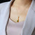 Bottle Shape Green Jade Pendant Gilding Necklace