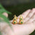 Gourd Shape Green Jade Chinese Style Gilding Earrings