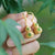 Gourd Shape Green Jade Chinese Style Gilding Earrings