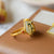 Cloisonne & White Jade Chinese Style Gilding Ring