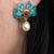 Boucles d'oreilles en forme de fleur cloisonnée de style chinois