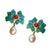 Flower Shape Cloisonne Chinese Style Gilding Earrings