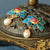 Blumenform Cloisonne Vergoldete Ohrringe im chinesischen Stil