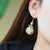 Vergoldete Ohrringe aus Jade und Cloisonne im chinesischen Stil