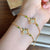 Crab Shape Jade Pendant Chinese Style Gilding Bracelet