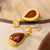 Gilding Lotus & Red Agate Chinese Style Earrings