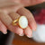 White Jade Chinese Style Gilding Silver Ring