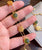 Gilding Fu Character & Green Jade Pendant Chinese Style Bracelet
