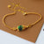 Gilding Pi Xiu & Green Jade Pendant Chinese Style Bracelet