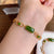 Green Jade Pendant Chinese Style Gilding Bracelet