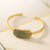 Green Jade Bead Chinese Style Gilding Bracelet