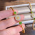 Bracelet de style chinois en jade blanc de caractère de dorure de Fu