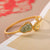 Vergoldetes Armband aus Jadeperlen im chinesischen Stil in Kürbisform