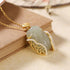 Cicada Shape Jade Pendant Gilding Necklace