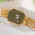 Bracelet Jade Vert Style Chinois Dorure