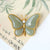 Spilla dorata in giada verde retrò a forma di farfalla