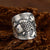 Anello con aperture in argento sterling progettato con loto e ciprinoide