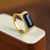 Black Agate Gilding Silver Openings Ring Couples Ring