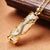 Collana in argento dorato con pendente in giada bianca intagliata a drago