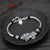 Bracciale coppia in argento sterling con ciondolo Pi Xiu