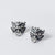 Boucles d'oreilles de style chinois en argent sterling avec visage de lion