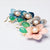 Plum Blossom Shape Embroidery with Green Jade Gilding Brooch