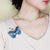 Butterfly Shape Embroidery with Tassel Gilding Brooch