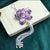 Lotus Shape Embroidery with Tassel Gilding Brooch