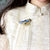 Bird Shape Embroidery with Tassel Gilding Brooch