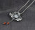 Flower Designed Jade Sterling Silver Brooch with Tassel