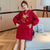 Vestido chino estilo Lolita con mangas abullonadas y bordado de candado chino