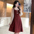 Chinesisches Kleid im Lolita-Stil mit quadratischem Ausschnitt und Puffärmeln
