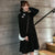 Puff Sleeve Lolita Style Chinese Dress Little Black Dress with Bowknot Buttons