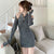 Lapel Collar Halter Neck Lolita Style Chinese Dress Knit Dress with Shawl