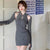 Lapel Collar Halter Neck Lolita Style Chinese Dress Knit Dress with Shawl