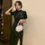 Short Puff Sleeve Tea Length Lolita Style Cheongsam Dress