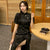 Kurzes Cheongsam-Kleid im Lolita-Stil mit Puffärmeln in Teelänge