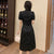Short Puff Sleeve Tea Length Lolita Style Cheongsam Dress