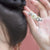 Épingle à cheveux de style chinois rétro en argent sterling Jade Wintersweet avec pompon