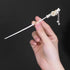 Jade Wintersweet Sterling Silver Retro Chinese Style Hairpin with Tassel
