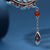 Plume de paon conçue en argent sterling rétro épingle à cheveux de style chinois avec gland
