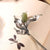 Forcina per capelli in stile cinese retrò con design in giada e argento sterling Magnolia