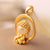 Buddha-Form weiße Jade-Anhänger vergoldete Halskette