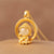 Collana dorata con ciondolo in giada bianca a forma di Buddha
