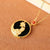 KWAN-YIN Designed Black Jade Pendant Gilding Necklace