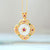 Plum Blossom Designed White Jade Pendant Gilding Necklace