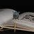 Horquilla de estilo chino retro de plata esterlina con diseño de bambú con borla