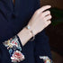 Bracelet en dorure de style chinois en perles de corail rouge